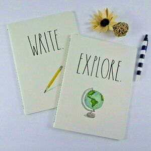 💰3/$25 New 2-Set Rae Dunn Explore/Write Notebooks Journal Stationery Farmhouse